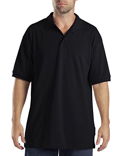 Dickies Men's Short Sleeve Pique Polo, Black, Small at Amazon